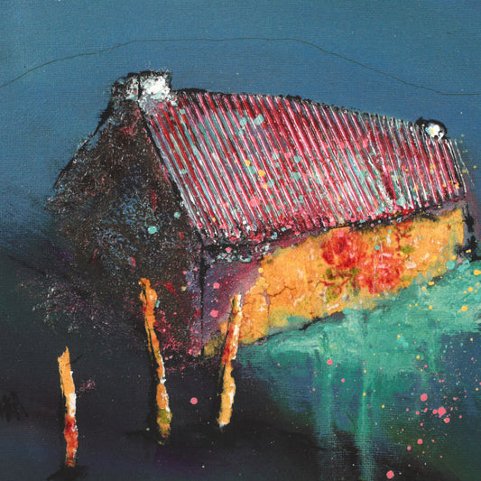 Facing the Spring wind Greetings Card - Helen E Acklam