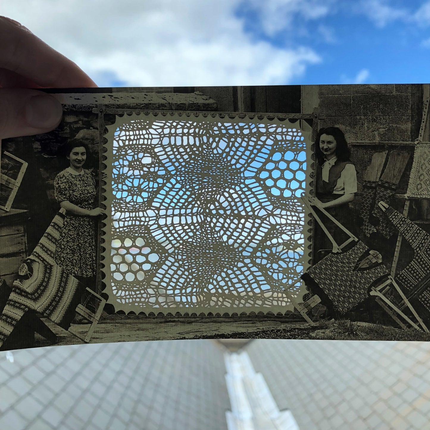 Lace Folded Card - Tree Design