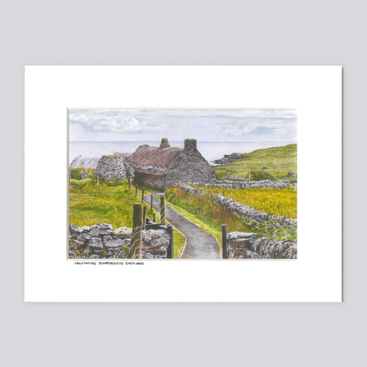 Crofthouse Mounted Print