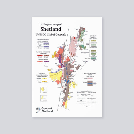 Geological Map of Shetland Postcard