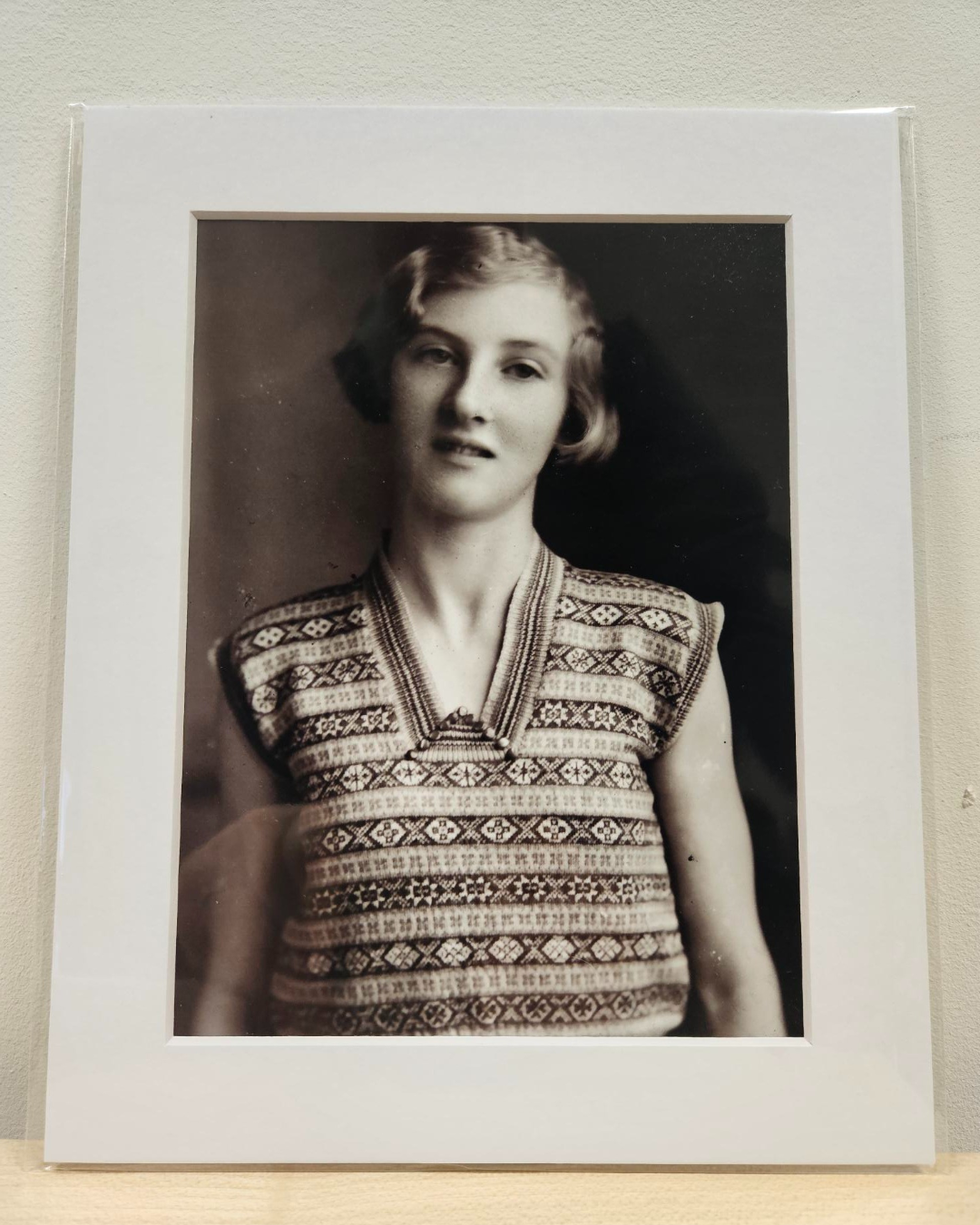 Girl in Fair Isle - Mounted Photo