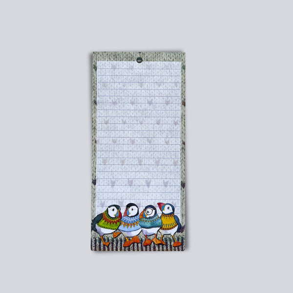 Woolly Puffins Magnetic Notepad