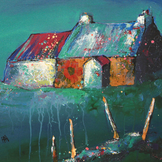 Still by the mothering grass Greetings Card - Helen E Acklam