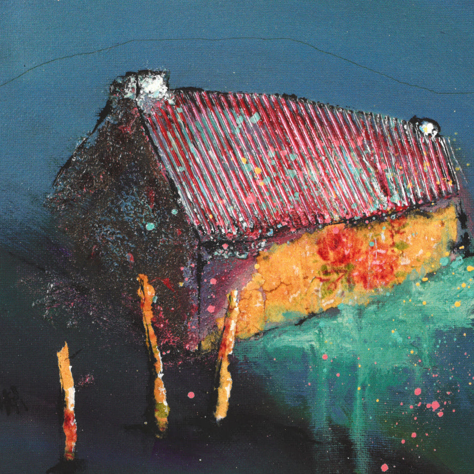 Facing the Spring wind Greetings Card - Helen E Acklam