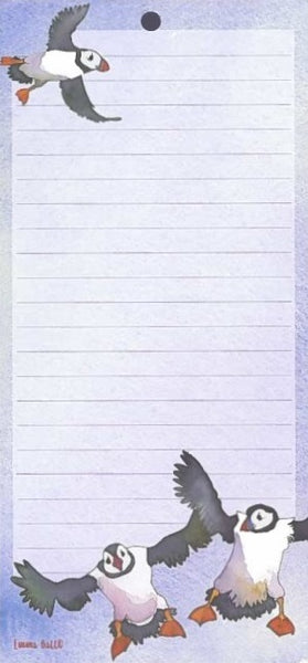 Flying Puffins Magnetic Notepad