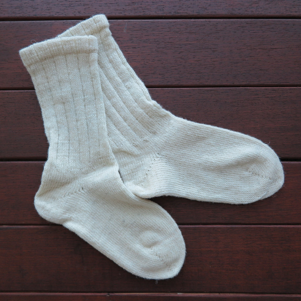 White Handcranked Socks